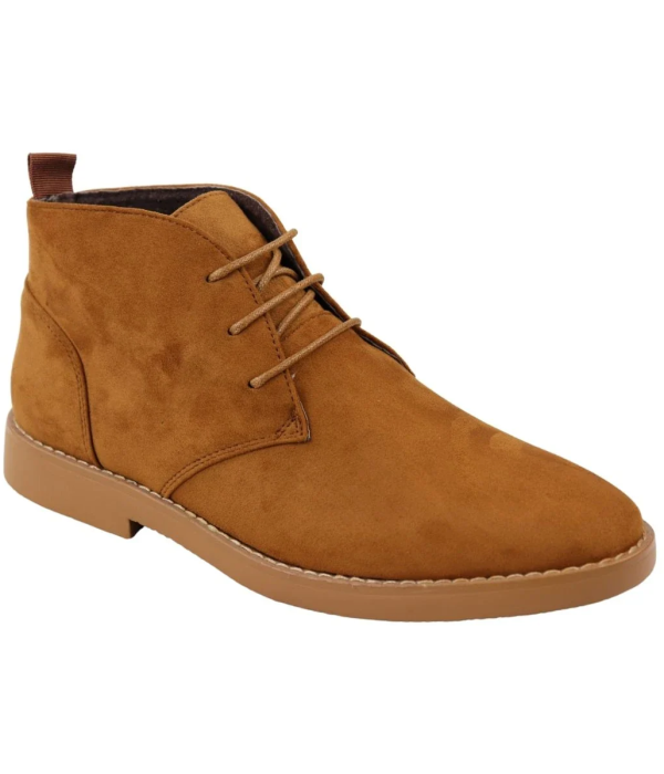 Mens's Chukka Desert Lace Up Tan Ankle Boots