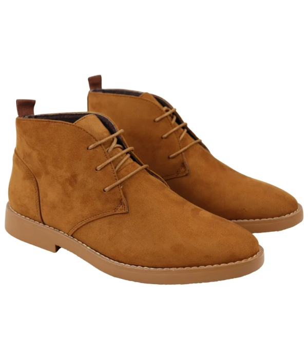 Mens's Chukka Desert Lace Up Tan Ankle Boots