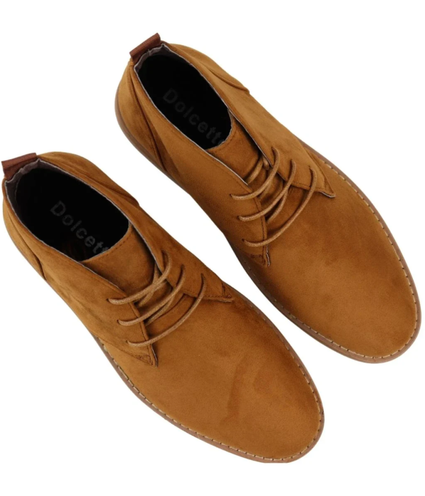 Mens's Chukka Desert Lace Up Tan Ankle Boots