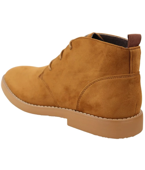 Mens's Chukka Desert Lace Up Tan Ankle Boots