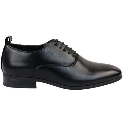 Men's Lace Up Black Derby Oxford Shoes