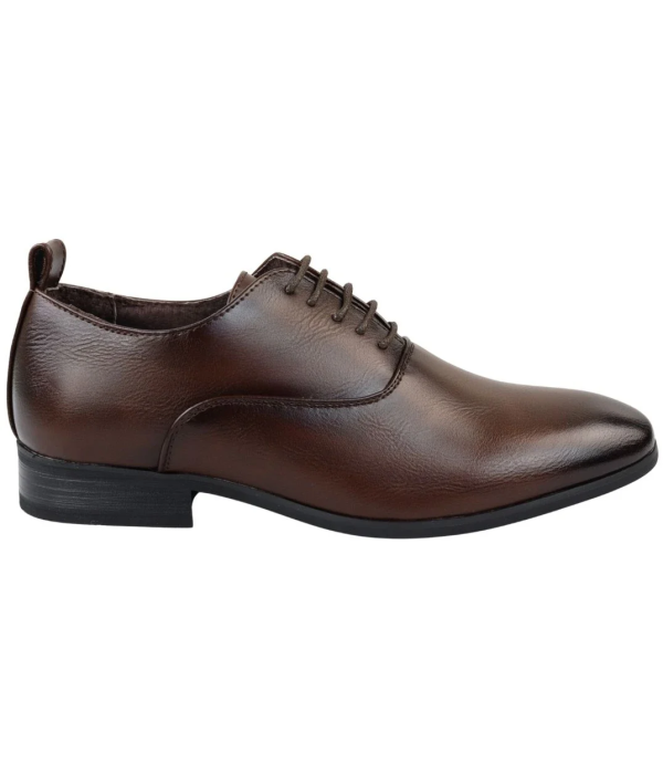 Men's Lace Up Brown Derby Oxford Shoes