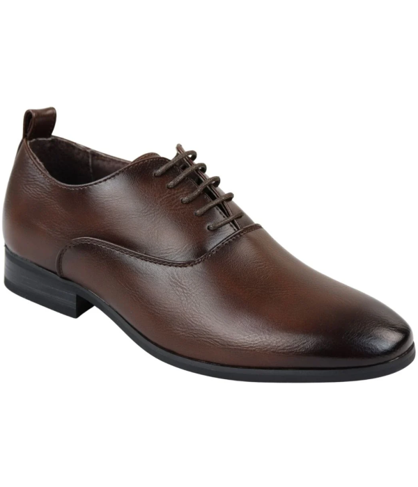 Men's Lace Up Brown Derby Oxford Shoes