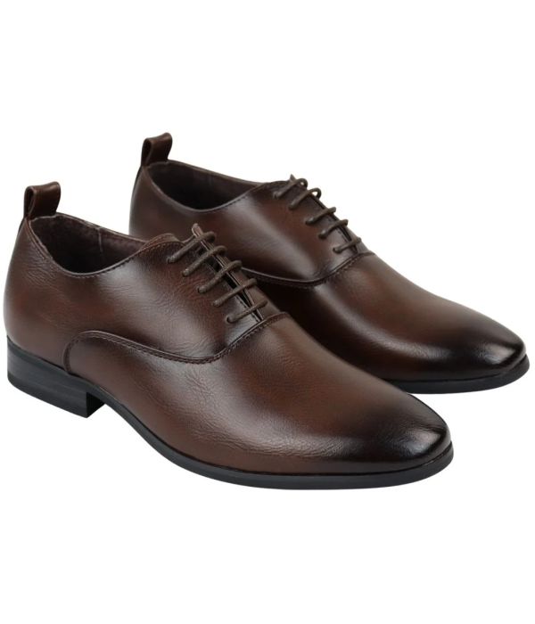 Men's Lace Up Brown Derby Oxford Shoes