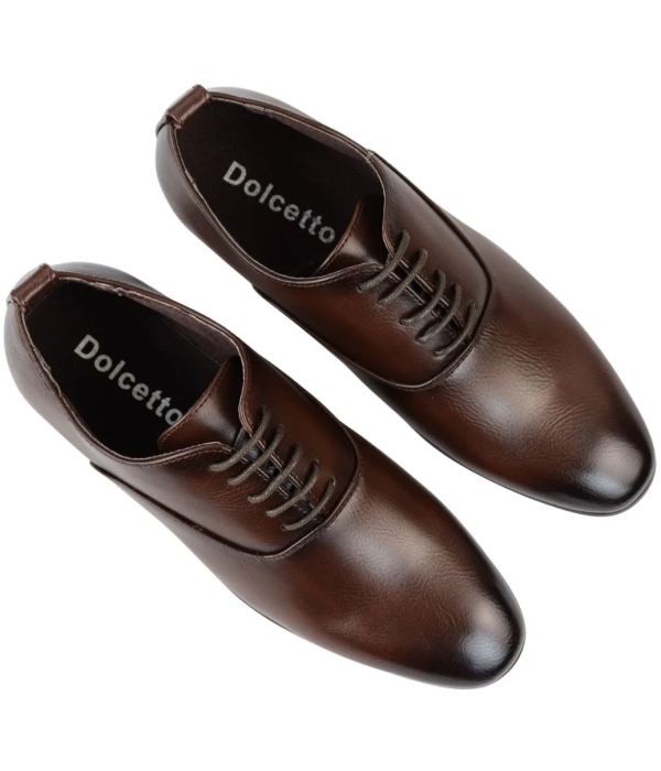 Men's Lace Up Brown Derby Oxford Shoes