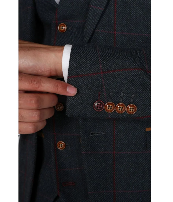 Madrid - Men's Blue Tweed Blazer