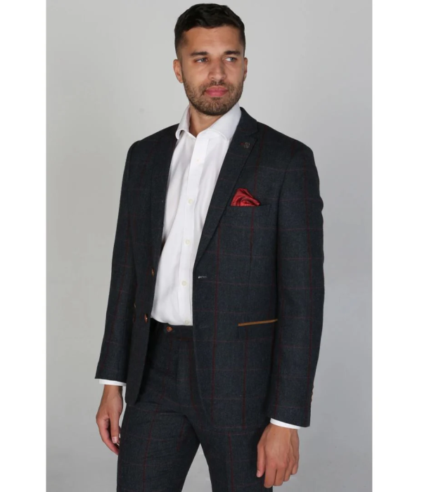 Madrid - Men's Blue Tweed Blazer