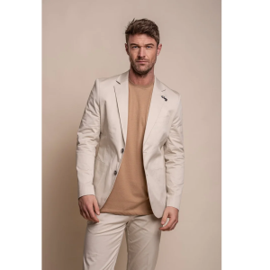 Mario – Men’s Summer Beige Slim Fit Blazer