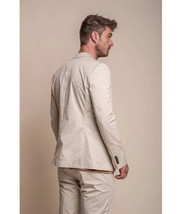 Mario - Men's Summer Beige Slim Fit Blazer