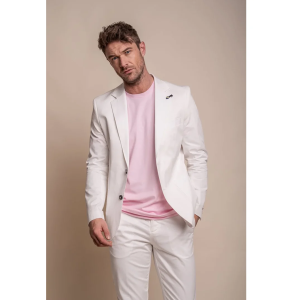 Mario – Men’s Smart Summer Cream Blazer