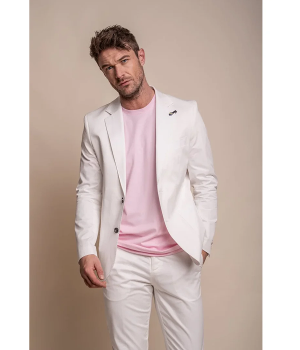 Mario - Men's Smart Summer Cream Blazer