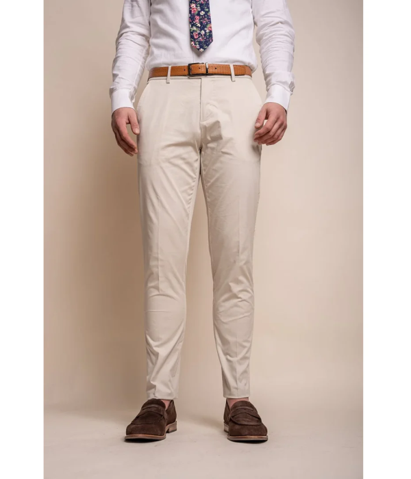 Mario - Men's Summer Beige Trousers