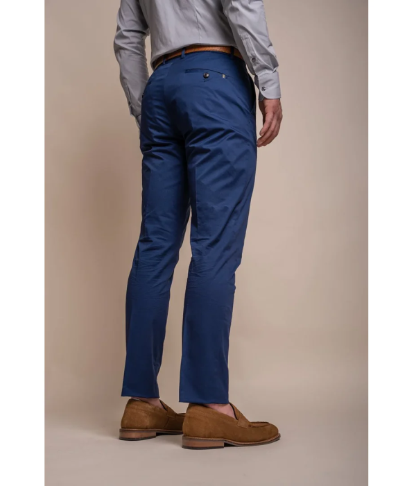 Mario - Men's Summer Blue Smart Trousers