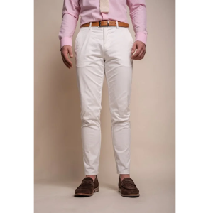 Mario – Men’s Smart Summer Cream Trousers