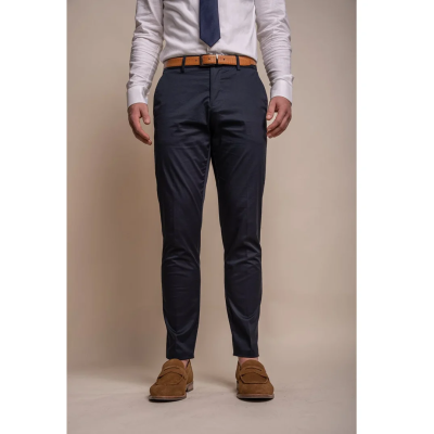 Mario - Men's Classic Summer Navy Trousers