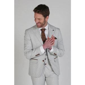 Mark – Men’s Beige Check Blazer