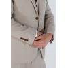 Mayfair - Men's Beige Birdseye Tailored Fit Blazer