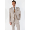 Mayfair - Men's Beige Birdseye Tailored Fit Blazer
