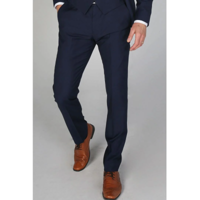 Mayfair- Men's Plain Navy Trouser