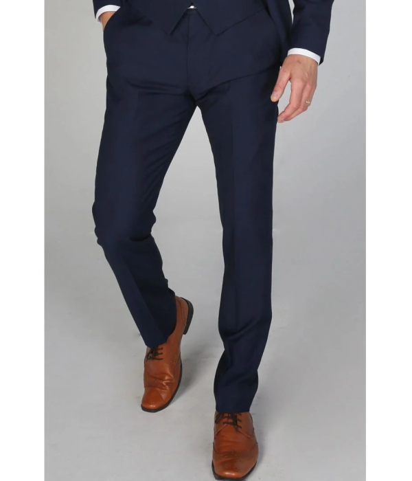 Mayfair- Men's Plain Navy Trouser