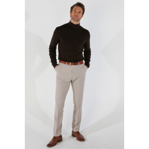 Mayfair – Men’s Beige Birdseye Formal Trousers