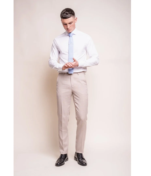 Miami - Men's Beige Wedding Trousers