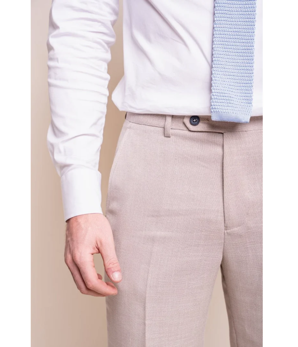 Miami - Men's Beige Wedding Trousers