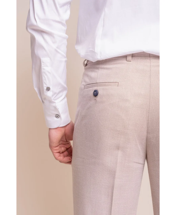 Miami - Men's Beige Wedding Trousers