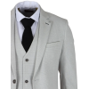 Miller - Men's Grey Checked Plaid Tailored Fit 3 Piece Suit