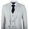 Miller - Men's Grey Checked Plaid Tailored Fit 3 Piece Suit