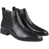 Mens Black Slip On Chelsea Boots Real Leather Smart Casual