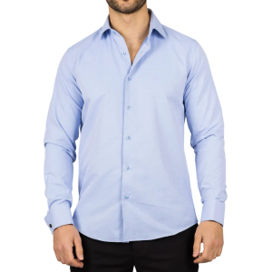 Men’s Blue Double Cuff Oxford Shirt