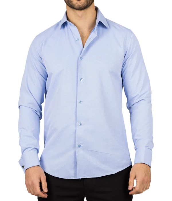 Men's Blue Double Cuff Oxford Shirt