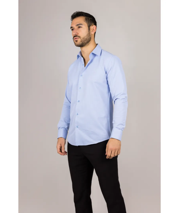 Men's Blue Double Cuff Oxford Shirt