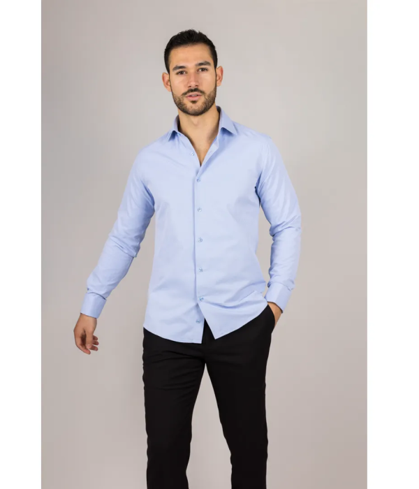 Men's Blue Double Cuff Oxford Shirt