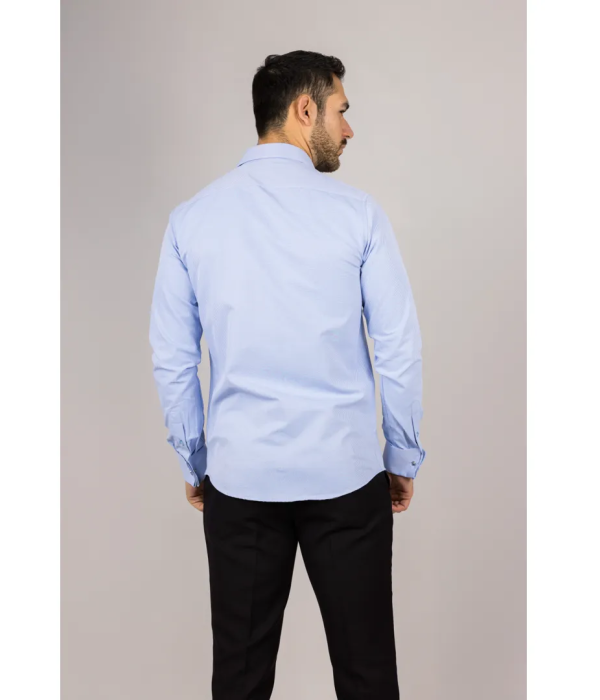 Men's Blue Double Cuff Oxford Shirt