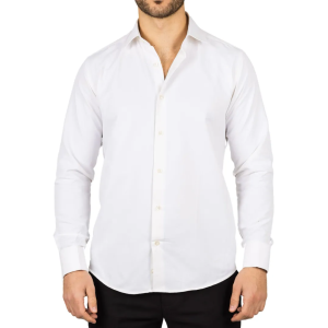 Men’s Cream Double Cuff Oxford Shirt