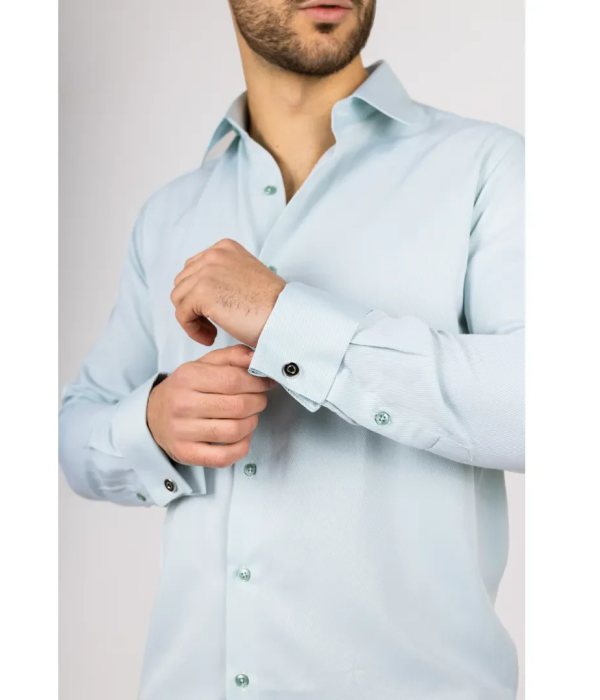 Men's Green Double Cuff Oxford Shirt