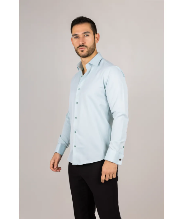 Men's Green Double Cuff Oxford Shirt