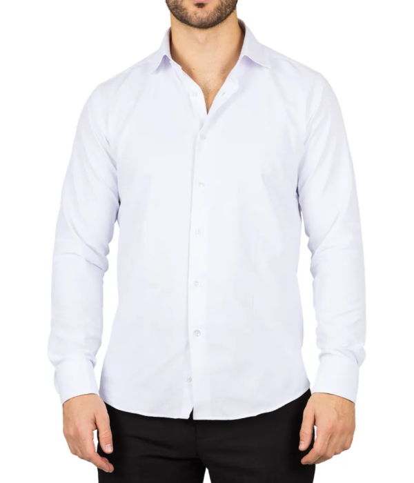 Men's White Double Cuff Oxford Shirt