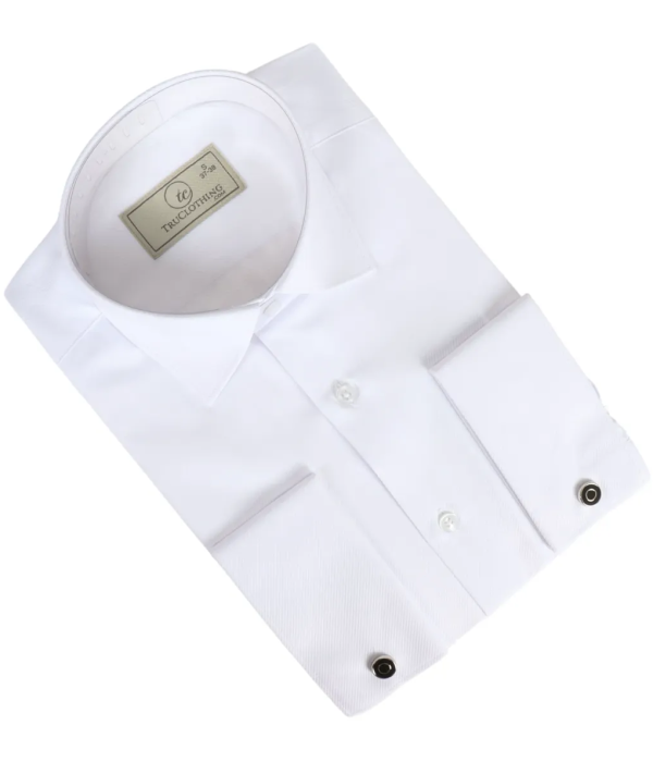 Men's White Double Cuff Oxford Shirt