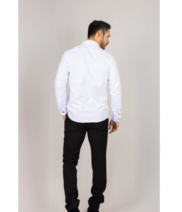 Men's White Double Cuff Oxford Shirt