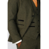 Oscar - Men's 3 Piece Olive Green Wool Blend Tweed Suit