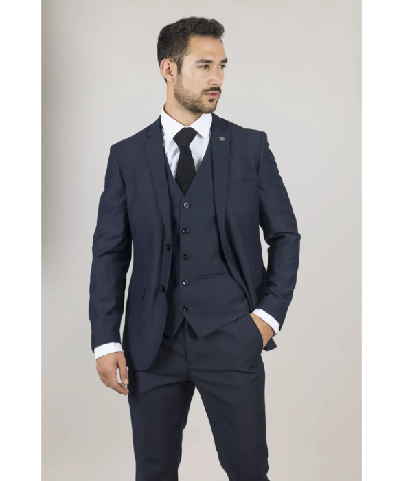 Parker - Men's Navy Tailored Fit Blazer