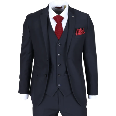 Parker - Men's Navy Tailored Fit Blazer