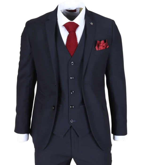 Parker - Men's Navy Tailored Fit Blazer