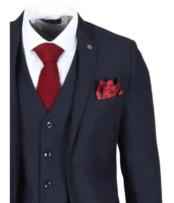 Parker - Men's Navy Tailored Fit Blazer