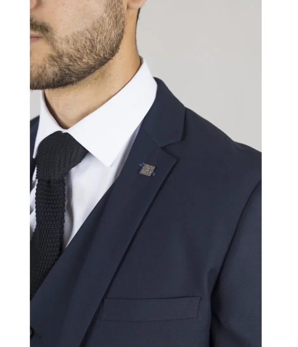 Parker - Men's Navy Tailored Fit Blazer