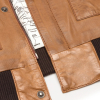 Men's Aviator Flying Pilot Bomber Jacket Tan Removable Black Fur Collar