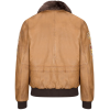Men's Aviator Flying Pilot Bomber Jacket Tan Removable Black Fur Collar